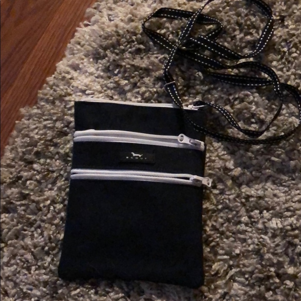 Scout navy and white crossbody bag